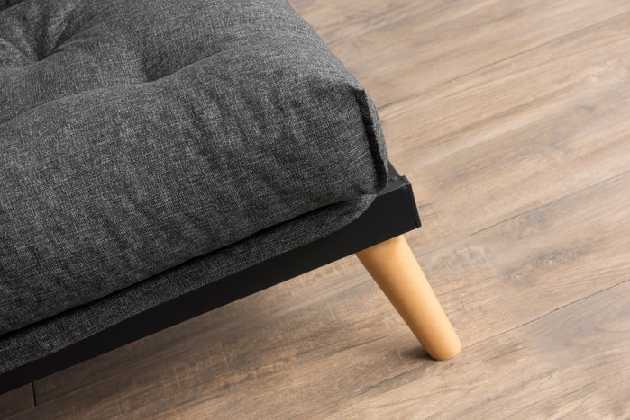 Atelier Del Sofa Saki - Sofá cama de 3 plazas Gris oscuro